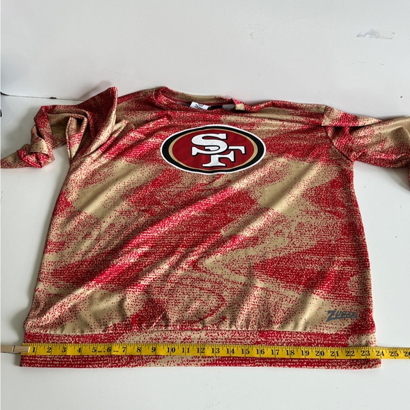 ZUBAZ NFL Apparel MEN'S SAN FRANCISCO 49ERS STATIC CREW NECK SWEATSHIRT L - Picture 8 of 14
